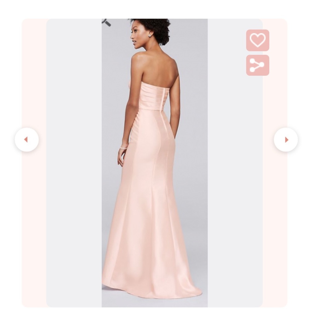 David’s Bridal Strapless Bridesmaid Dress